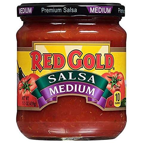 Red Gold | Premium Salsa | 10 Calories per Serving | 15.5 oz Jars (Chunky Medium, 4 pack) Cover