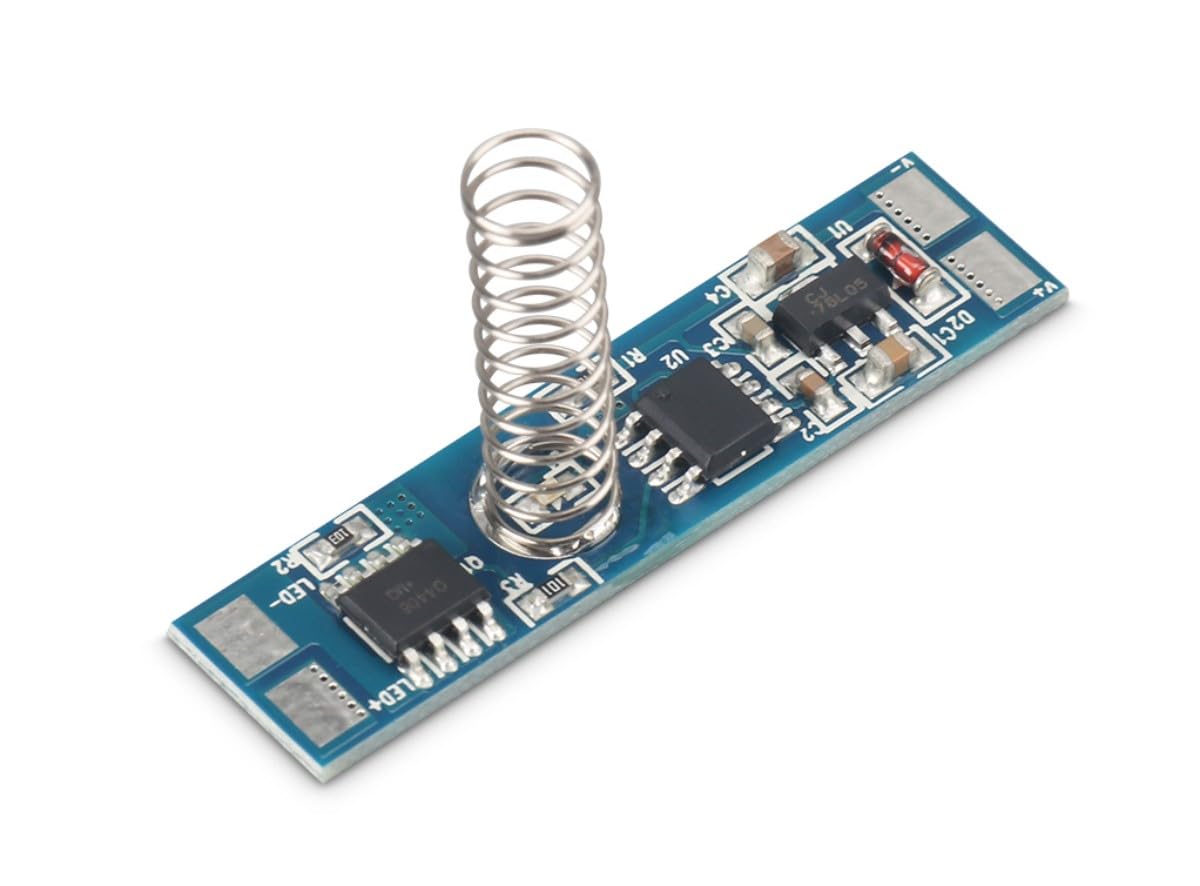 Ściemniacz Dotykowy LED do Profilu Aluminiowego, Z Pamięcią Nawet Po Zatrzymaniu, 12V 24V 4A, Rozmiar 40X10X2mm (10)