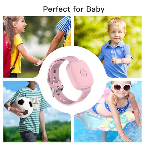 Pulsera impermeable Tile Mate rastreador GPS infantil correa rosa ajustable 3