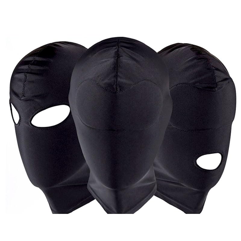 Breathable Zentai Hood Full Face Cover Mask Open Eye Mouth Headgear Grim Cosplay Roleplay Prank Carnival Hood Mask: Open Mouth