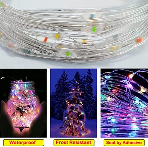 Fairy String Lights,33FT/10M 100 LED Fairy Lights Battery Operated Waterproof Copper Wire Fairy String Lights with 2 Modes for Indoor Outdoor DIY Decor Parties Christmas Multicolor