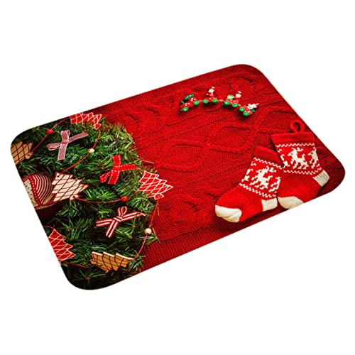 Image of ATORSE Christmas Door Mat Anti-Slip Home Decor for Entrance New Year Indoor Outdoor Style 3