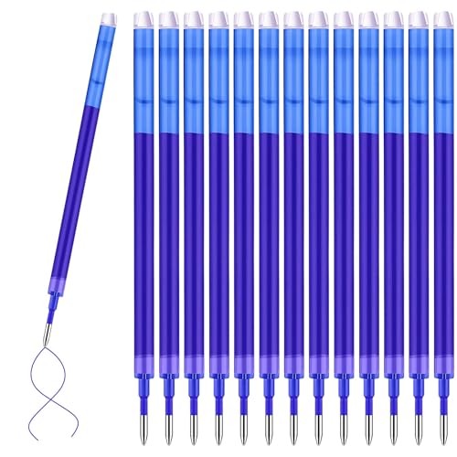 Collazoey 14 unidades recambios de repuesto ，compatible con PIlot Frixionpunta azules, 0,7 mm, bolígrafo roller borrable, tinta termosensible, recambio reemplazable