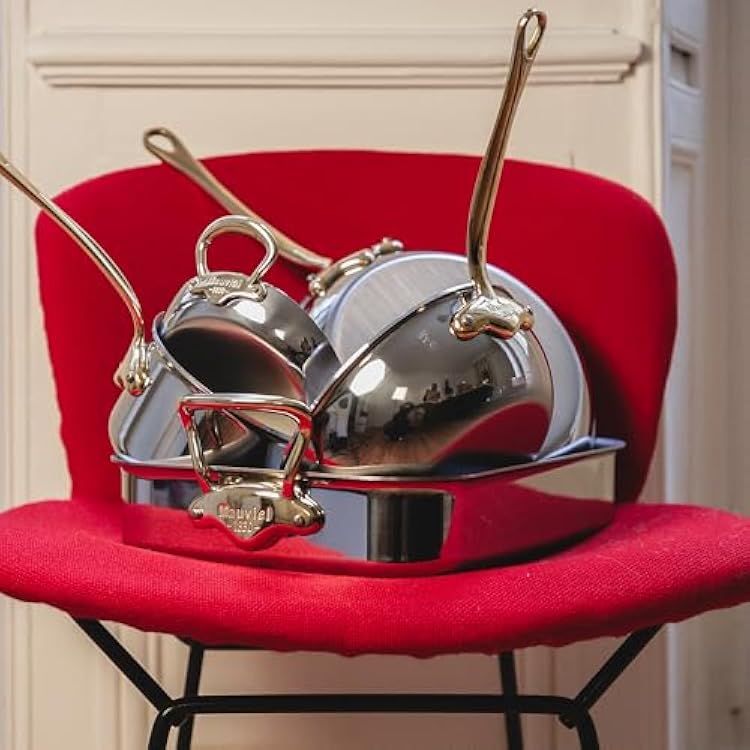 Mauviel M'Cook B Saute Pan with Brass Handle, 0.23-Qt, Made in France