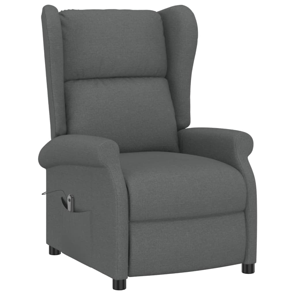 VidaXL Fauteuil De Massage Inclinable Électrique - Noir Tissu