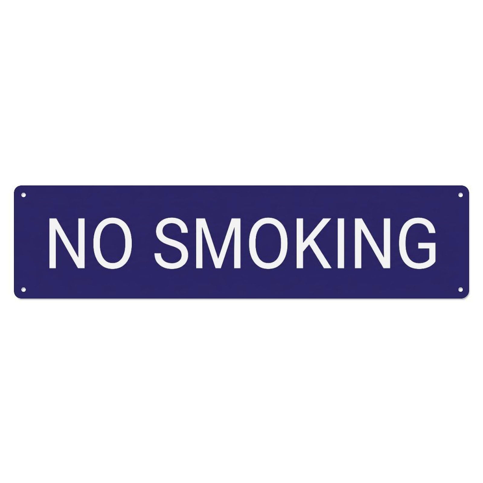 Metal Tin Sign No Smoking Policy Notice