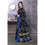 Yashika-Womens-Trendy-Georgette-Red-Color-Saree-with-Blouse-Material