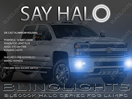 2015 2016 2017 Chevrolet Silverado 1500 Angel Eye Halo Fog Lamps Lights