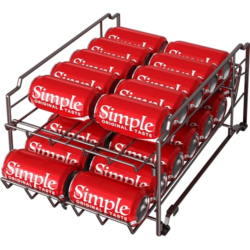 Image of Simple Houseware Dual Row Front Loading Stackable Can Dispenser, Bronze