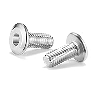 Vista 8 de M5 x 6mm 10 piezas de tornillos de cabeza plana con casquillo hexagonal, acero inoxidable 304 18-8, rosca completa, de SG TZH (con llave hexagonal)