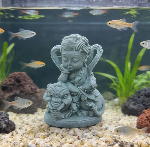 Estatua de Buda de piedra para acuario y decoración zen miniatura 4