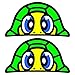 Pegatinas de Valentino Rossi para mirar a la tortuga (2 unidades, 37 x 20 mm)