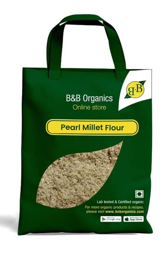 B&B Organics Pearl Millet Flour, 5 kg (Bajra Atta Bajra Flour