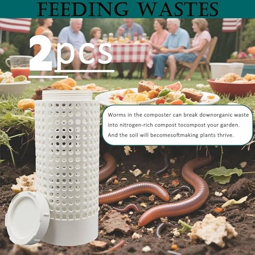Contenedores de compost para exteriores kit de compostaje enterrado 4 piezas 8