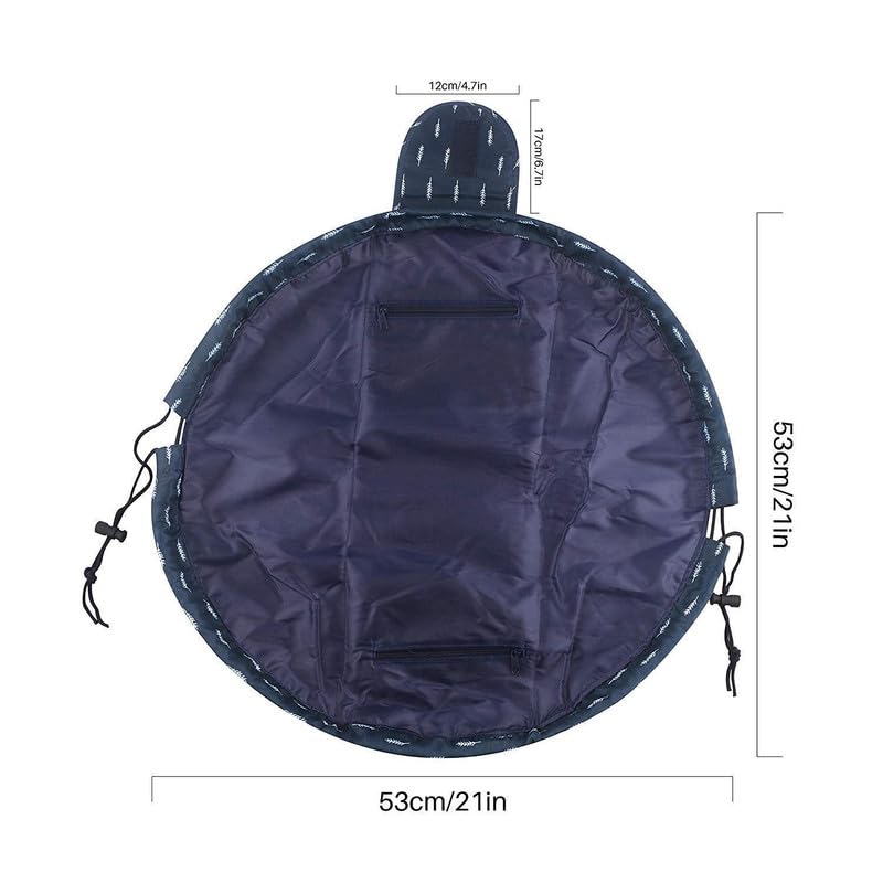 Image of Maharsh Polyester Convenient Waterproof Multifunction Portable Lazy Travel Cosmetic Large Capacity Storage Bag Travel Pouch With Drawstrings (White), 12 Cms