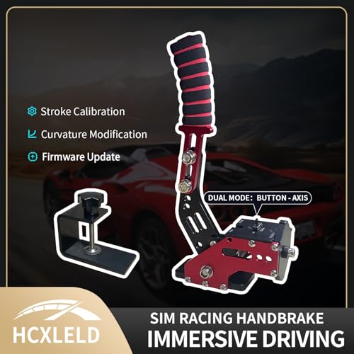 Image of HCXLELD Sim Racing Handbrake, G29 T300 Racing Wheel for PS4 /PS5, G920 TX Racing Wheel for XBOX Series X /S, All Racing Wheels for Windows, and included table clamp