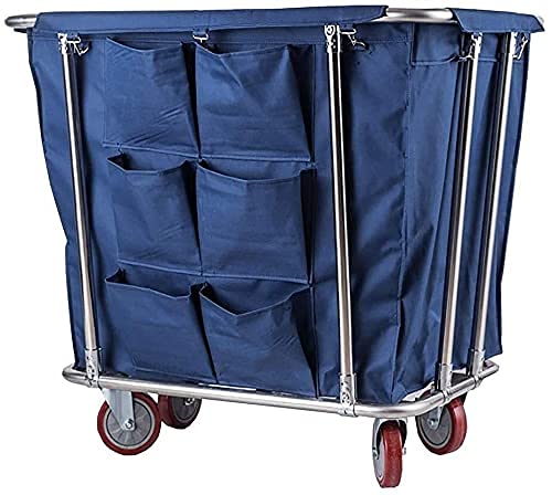 Shelf Movable Trolleys Laundry Hamper Sorter Cart With Wheels Hotel Housekeeping Rolling Laundry Trolley Bin With Spacious Bag