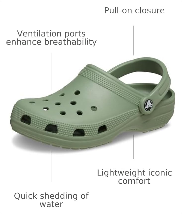 Image of Crocs Unisex-Adult Classic Clog, Clogs for Women and Men