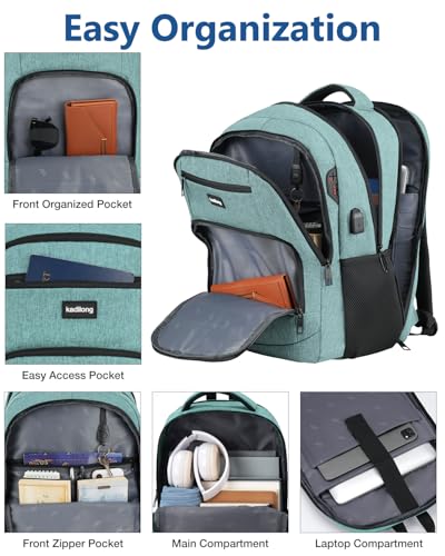 Image of kadilong 17.3 Inch School Backpack for Teens Boys Extra Sturdy,Laptop Backpack for Men Business Travel College TSA Friendly