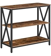 MAHANCRIS Sofa Table, Industrial Console Table, 3-Tier Narrow Side Table with Open Shelves, Foyer...