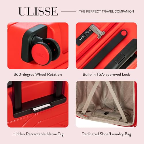 Bric's 28" Expandable Spinner Suitcase - Travel Luggage with TSA-Approved Lock and Hard Shell Exterior - B|Y Ulisse - Red4