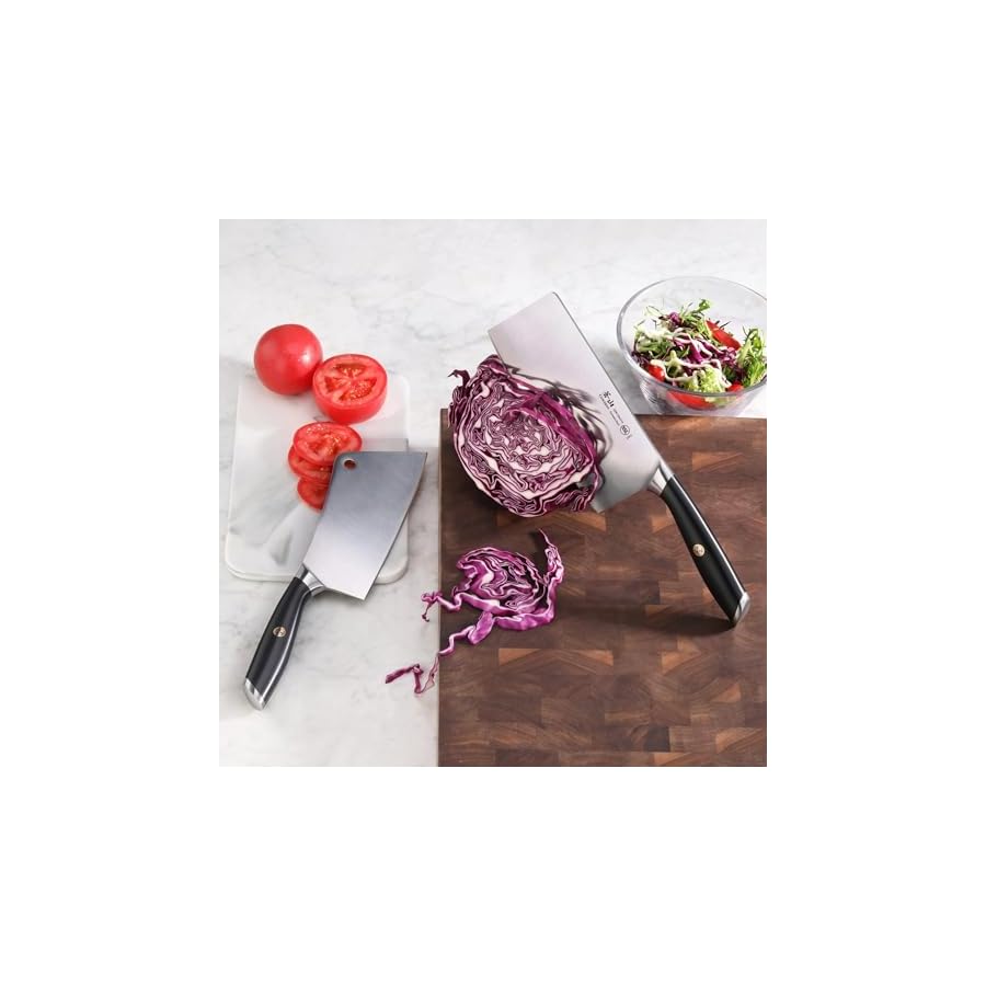 Cangshan L Series 2-Piece Cleaver Set, Forged German Steel (Black)
