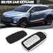 The Lord of the Tools 2Pcs Car Smart Key Fob Case Soft TPU Remote Key Fob Cover Car Key Fob Protector Compatible with Chery Omoda 5 Compatible with Tiggo 8 Pro 8 Plus, Silver