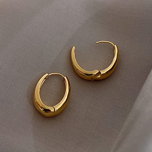 Bijoux à la mode boucles d'oreilles cuivre lisse de qualité