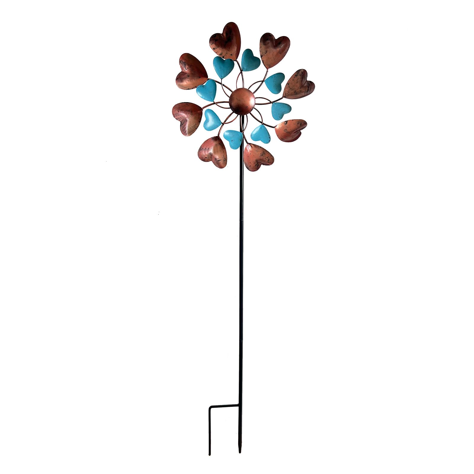 Dynamic Rotating Windmill Spinner for Lawns Landscape Outdoor Decoration Rust Resistant Metal Garden Art Spinner Garden Art Winds Sculpture