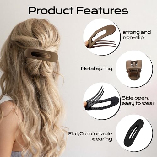 Pinzas grandes de garra para cabello fino, pack 6 piezas miniatura 3