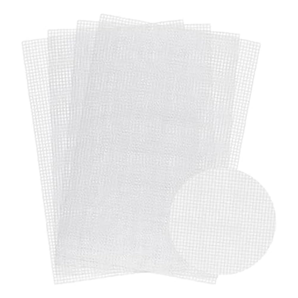 Vjsujehgy Plastic Mesh Canvas Sheets for Embroidery,Eyelet Net,Plastic Needle Point Canvas Craft DIY,Knitting Crochet Projects,A