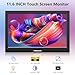 Thinlerain 11.6 Inch Portable Monitor Touchscreen, 10-Point Touch Screen Monitor Travel Screen with Kickstand & Speaker, HDMI USB C External Display for Laptop, PC, Phone