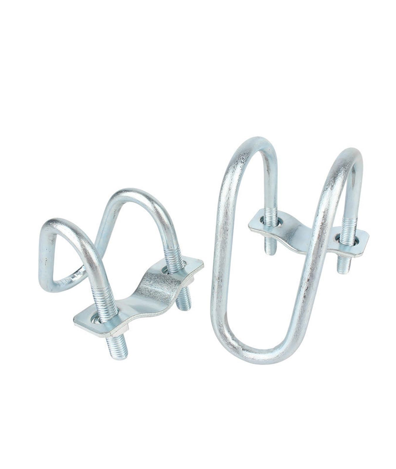 Bullone Cerchio a forma di morsetto for tubo trasversale con doppio bullone a forma di U in acciaio al carbonio zincato(90-90(1SET))
