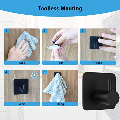 Ganci per asciugamani senza foratura, autoadesivi