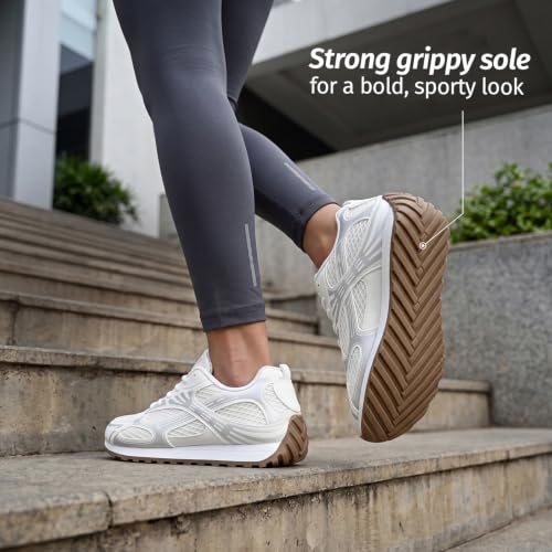 Image of YOHO Women's Wumple Lace Up Sneaker | Breathable, Cushioned & Stylish | Casual Shoes for Woman /Ladies /Girls