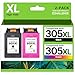 Produktbild ECHALLENGE 305 XL patronen für HP 305 druckerpatronen Combo Pack für HP 305 Tintenpatronen für DeskJet 2710 2720 DeskJet Plus 4100 4130 Envy 6010 6030 Envy Pro 6420 6430 patronen (Schwarz & Farbe)