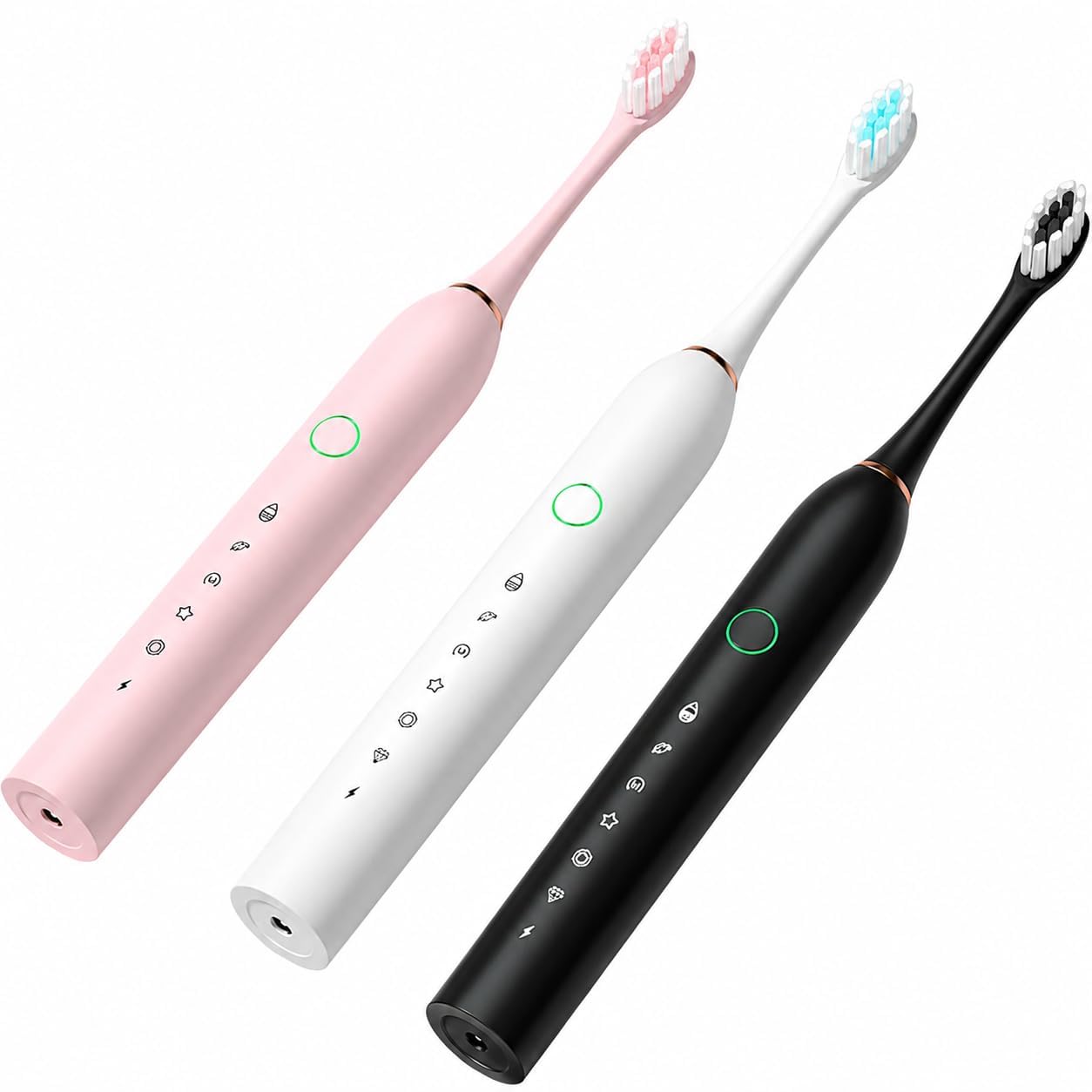 X-3 Sonic Electric Toothbrush for Adults & Kids, 42000 VPM Rechargeable Toothbrush with 6 Cleaning Modes, 3 Intensity Levels, Smart 2-Minute Timer, IPX7 Waterproof, USB Fast Charging, 4 Replacement Brush Heads, Long Battery Life-image-39