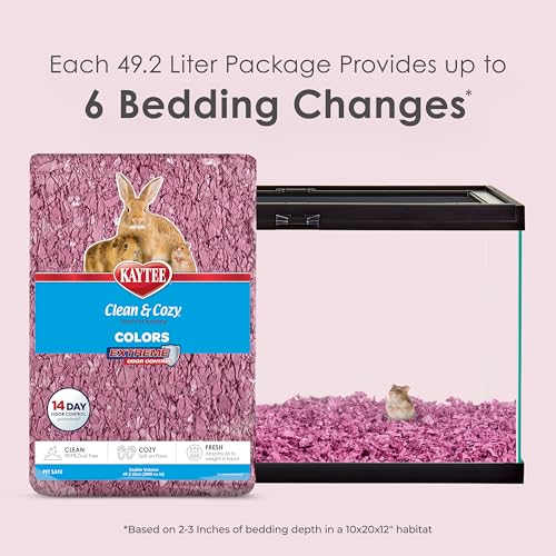 Kaytee Clean & Cozy Colors, Small Animal Bedding with Extreme Odor Control, Plum, 49.2 Liters - image 3
