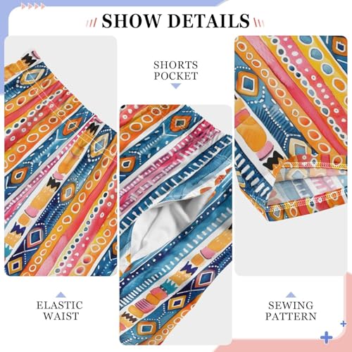 Pajama Pants Watercolor Bohemian Lines Print PJ Bottoms Sleepwear Lounge Sleep Pant with Pockets4