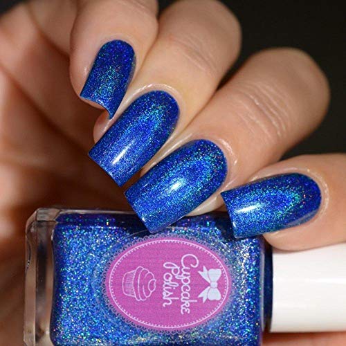 Fringe Benefits - royal blue holographic nail polish by Cupcake Polish
