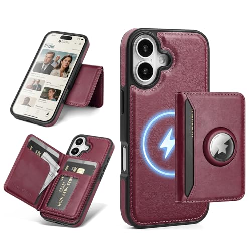 Étui portefeuille iPhone 17 amovible Antsturdy avec support AirTag intégré