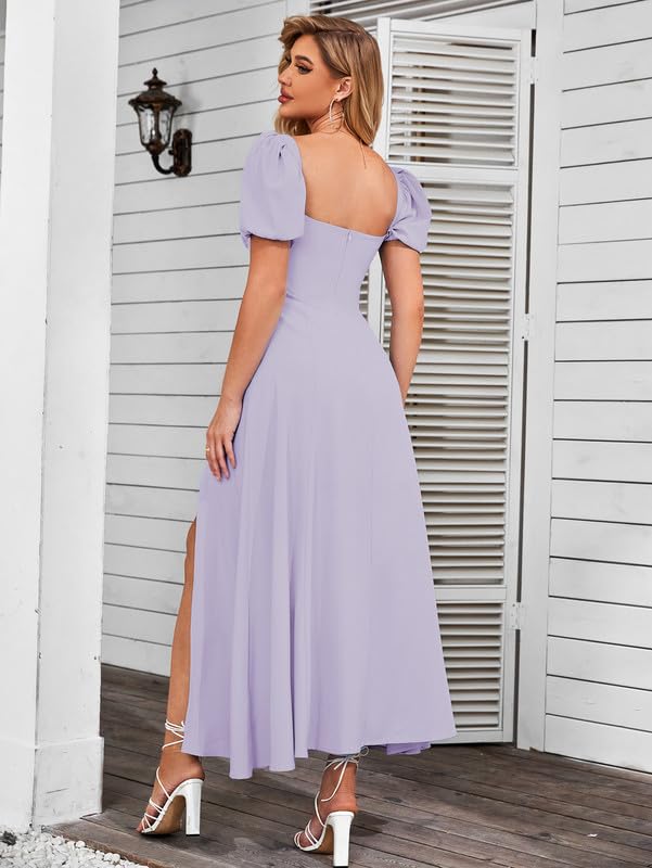 Image of KUTUMAI Women Summer Puff Sleeve Off Shoulder Floral Flowy Long Maxi Dress