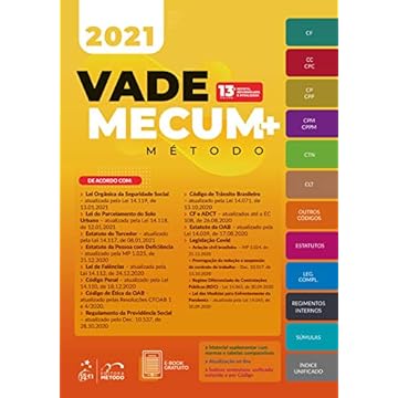 Capa do livro Vade Mecum+ Método 2021