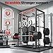Sportsroyals Power Rack, Multi-Functional Power Cage with LAT Pulldown Pulley System, Squat Rack with More Training Attachments for Home Gym (Red)，1200 lbs Weight Capacity