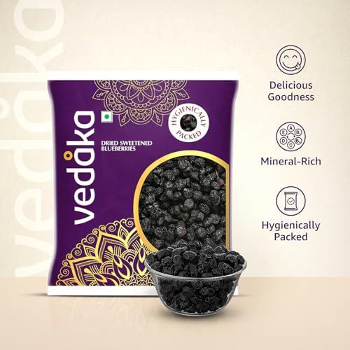 Image of Amazon Brand - Vedaka Dried Sweetened Blueberries | 500 g | Minaral Rich | Delicious Goodness | No Added Preservatives | Hygienic Packaging