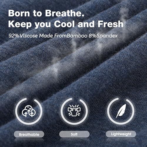 Image of BAMBOO COOL Men's Ultra Breathable Underwear,No Riding Up Boxer Briefs with ComfortFlexible Waistband,Multipack