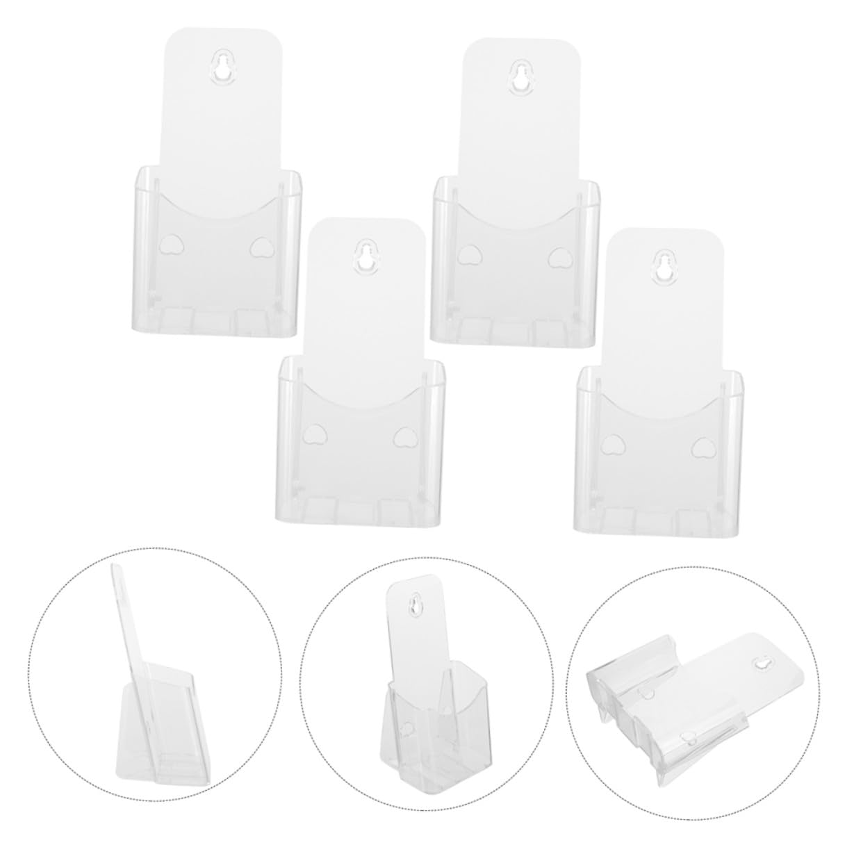 Mipcase 6 Piezas Soportes para Folletos de Acrílico Transparente Portafolletos de Acrílico para Exhibición Tienda Expositores