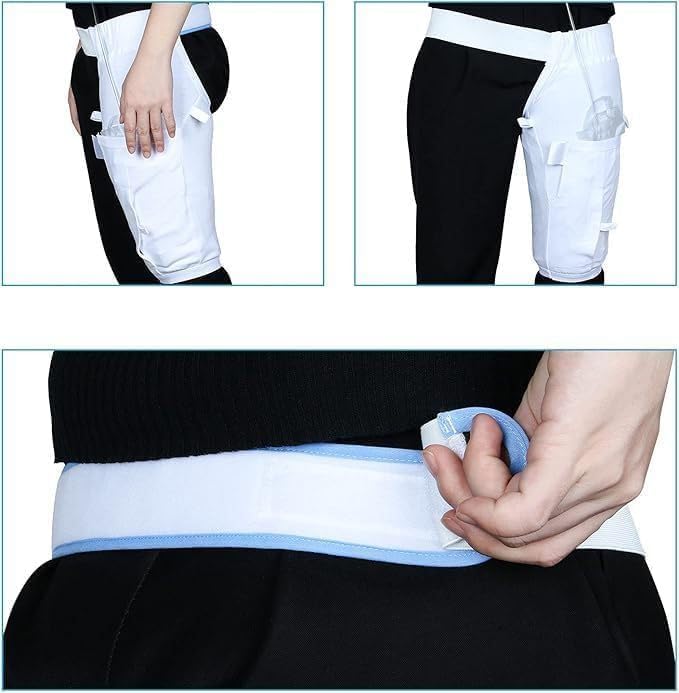 Porta catetere per Borsa da Gamba, Copertura per Borsa da Gamba per Urine con Cintura in Vita, Manicotto per Borsa da Gamba Foley per Borsa per Urine da incontinenza,M