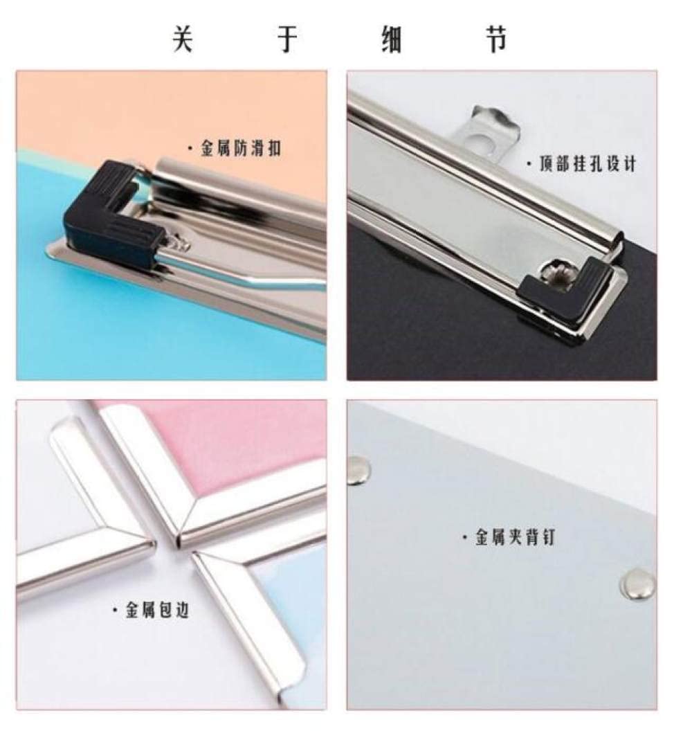 Personalizza Appunti in plastica A4, stampa alla moda, formato A4, formato A4, formato lettera e moduli per ufficio Forniture Avvocati, Studenti scolastici e bambini, Cartone a basso profilo Clip