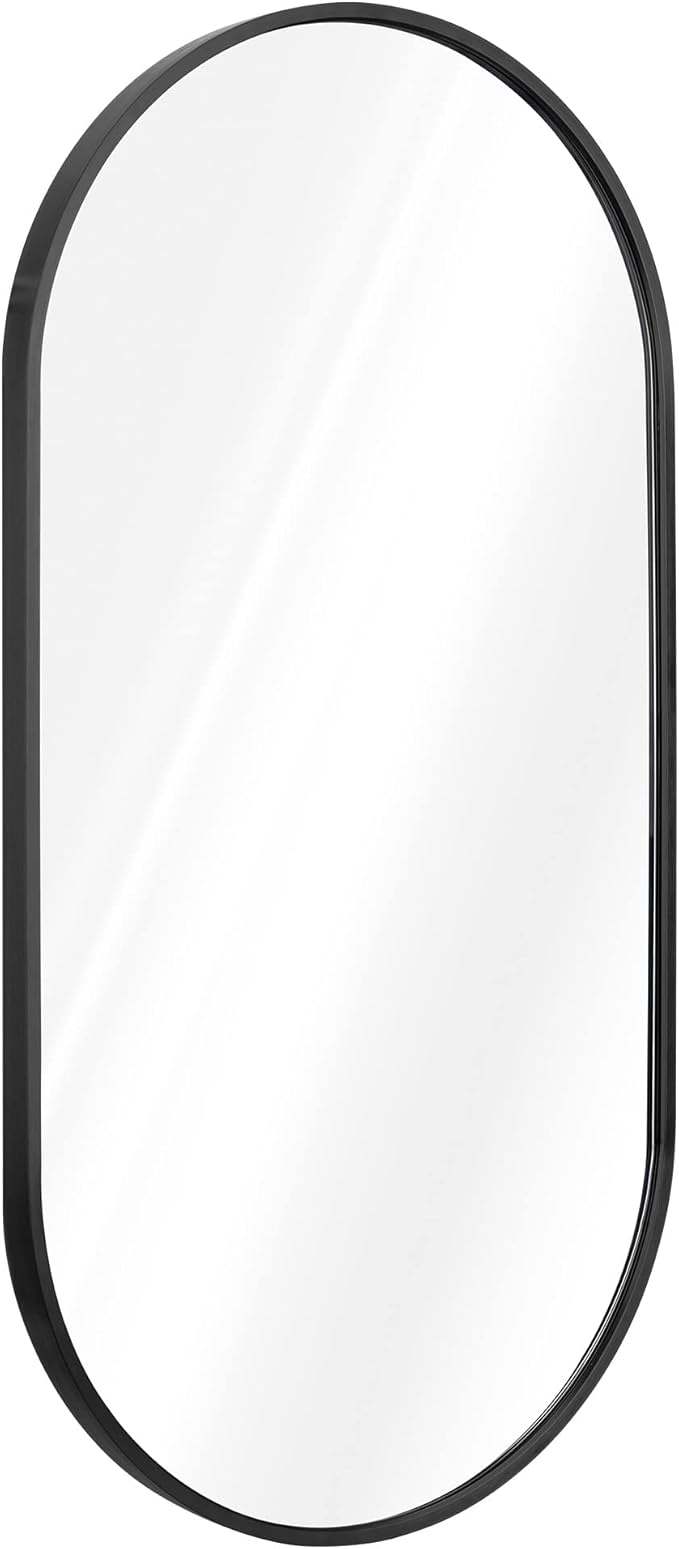 Navaris Oval Wall Mirror 29.5" x 15" Wall Mounted